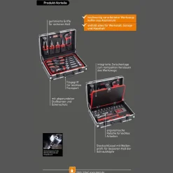 Werkzeugkoffer Aluminium 101-teilig