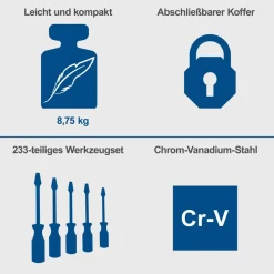 Werkzeugkoffer 'TB235' 233-teilig