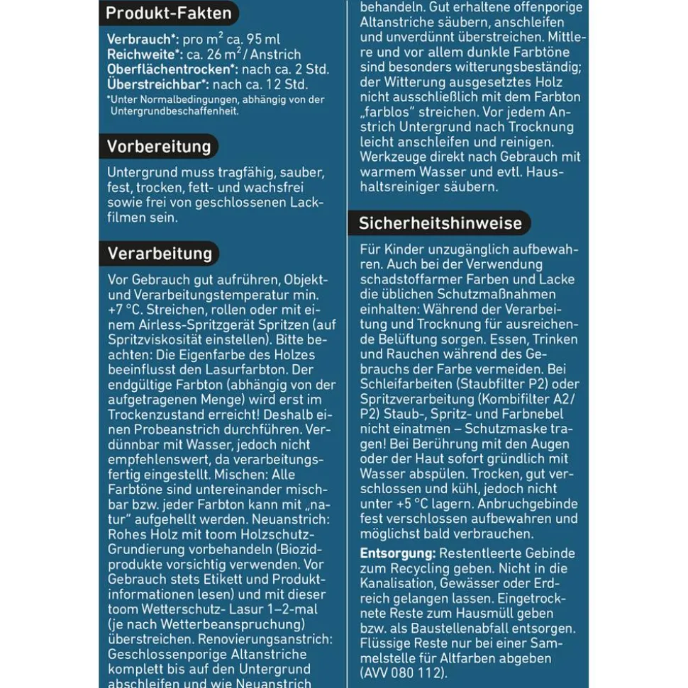 Wetterschutz-Lasur silbergrau 2,5 l