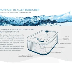 Whirlpool 'Fransisco' silbern 184 x 124 x 75 cm