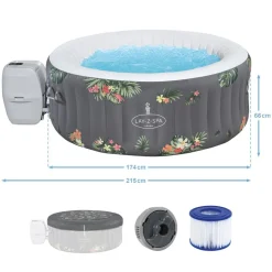 Whirlpool 'LAY-Z-SPA Aruba AirJet' Ø 170 x 66 cm grau