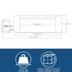 Whirlpool 'LAY-Z-SPA® Dominica HydroJet™' braun/weiß Ø 196 x 71 cm