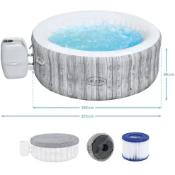 Whirlpool 'LAY-Z-SPA® Fiji AirJet™' grau Holz-Optik Ø 180 x 66 cm