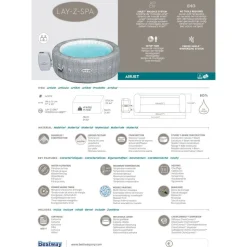 Whirlpool 'Lay-Z-Spa™ Honolulu AirJet' grau/weiß Ø 196 x 71 cm