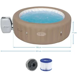 Whirlpool 'Lay-Z-Spa® Palm Springs AirJet™' taupe/weiß Ø 196 x 71 cm