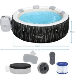 Whirlpool 'LAY-Z-SPA®Hollywood AirJet™' schwarz Ø 196 x 66 cm, mit LED