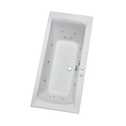 Whirlpool-Komplettset 'Rosa' Sanitäracryl weiß 180 x 80 x 45 cm