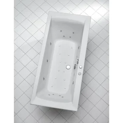 Whirlpool-Komplettset 'Rosa' Sanitäracryl weiß 170 x 80 x 45 cm