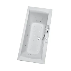 Whirlpool-Komplettset 'Rosa' Sanitäracryl weiß 200 x 90 x 45 cm
