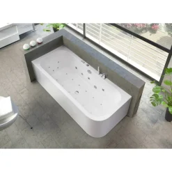 Whirlpool-Komplettset 'Spirit' rechts Sanitäracryl weiß 180 x 80 x 60 cm