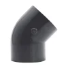 Winkel PVC Ø 50 mm, 45° schwarz