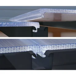 Wintergarten 'Sanremo' anthrazit 380 x 435 cm Polycarbonat transparent