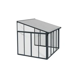 Wintergarten 'Sanremo' anthrazit 294 x 314 cm Polycarbonat transparent