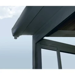 Wintergarten 'Sanremo' anthrazit 294 x 556 cm Polycarbonat transparent