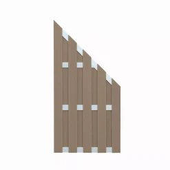 WPC-Dichtzaun 'Lasse' Abschlusselement sandfarben 90 x 90 cm