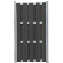 WPC-Dichtzaun 'Matti' anthrazitfarben 90 x 180 cm
