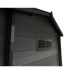 WPC-Gerätehaus 'Lasse' dunkelgrau 150 x 150 cm
