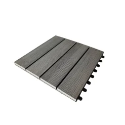 WPC-Klickfliese grau 30 x 30 x 2,2 cm 4 Stück