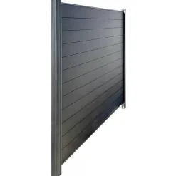 WPC-Sichtschutzzaun 'Premium' Startermodul anthrazit matt 178 x 188 cm, 2 Pfosten