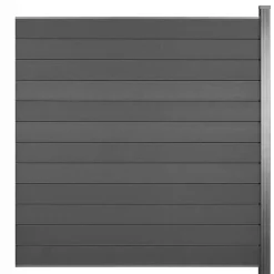 WPC-Sichtschutzzaun 'Premium' Erweiterungsmodul anthrazit matt 178 x 188 cm, 1 Pfosten