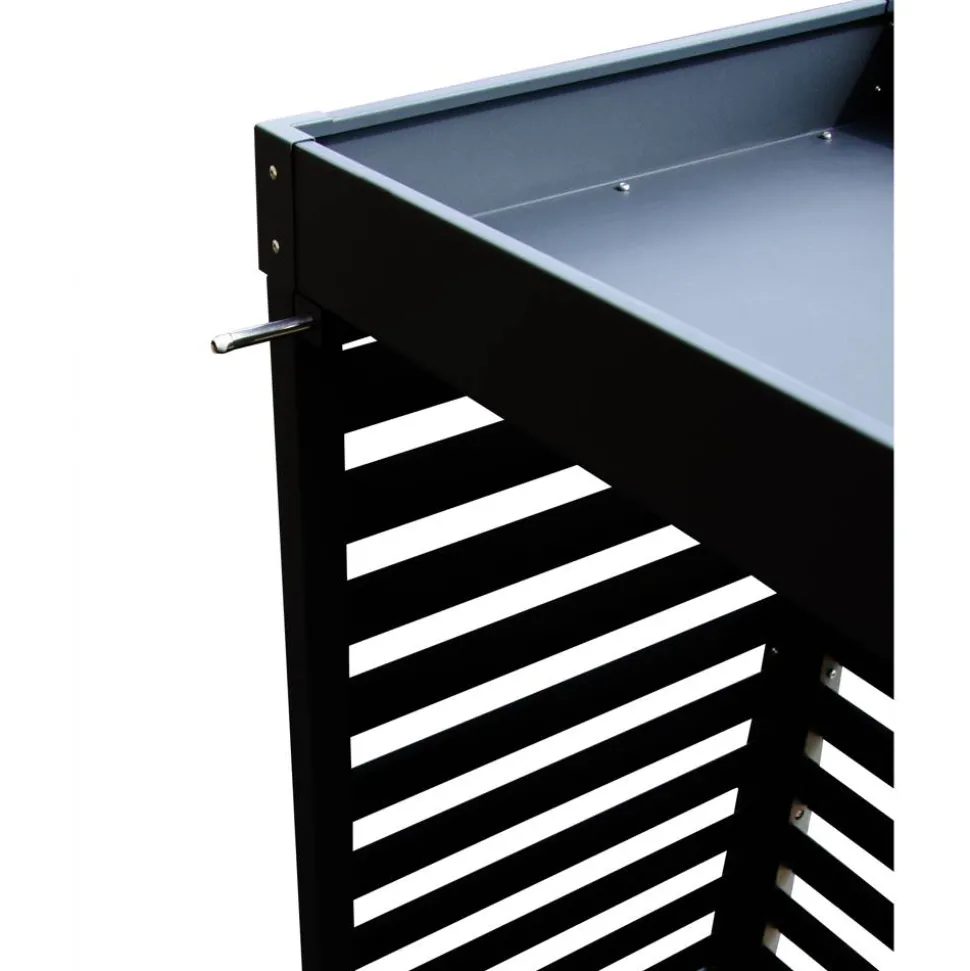 Wärmepumpenverkleidung mit Pflanzdeckel anthrazit 140 x 50 x 100 cm