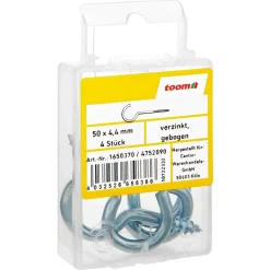 Wäscheleinenhaken 50 x 4,4 mm 4 Stück