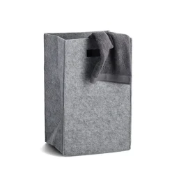 Wäschesammler grau 30 x 55 x 35 cm