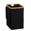Wäschesammler Polyester schwarz 41 x 33 x 50 cm