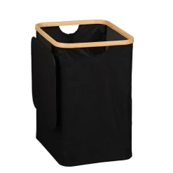 Wäschesammler Polyester schwarz 41 x 33 x 50 cm