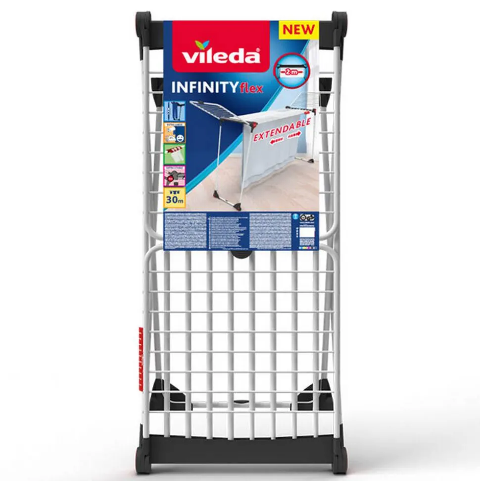 Wäscheständer 'Infinity Flex' rollbar 56 x 122 x 8 cm