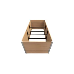 XL-Hochbeet WPC sand 200 x 100 x 75 cm
