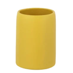 Zahnputzbecher 'Funo' Keramik gelb Ø 7,5 x 10,5 cm