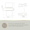 Zahnputzglas 'Aura' wandhängend eckig verchromt/weiß