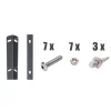 Zaunanschlussleisten-Set anthrazit für Pfosten Typ A, 123 cm