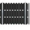 Zaun-Komplettset 'Milano Line' WPC anthrazit mit Pfosten zum Aufschrauben 942 x 180 cm