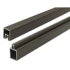 Zaun-Komplettset 'Roma Line' WPC grau mit Pfosten anthrazit zum Aufschrauben 939 x 180 cm