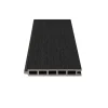 Zaun-Komplettset 'Roma Line' WPC anthrazit mit Pfosten eloxiert zum Einbetonieren 751 x 180 cm