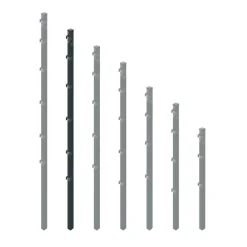 Zaunpfosten für Stabmatten 'Essential' anthrazit 4 x 4 x 240 cm