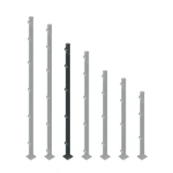 Zaunpfosten für Stabmatten 'Easy' anthrazit 4 x 4 x 168 cm