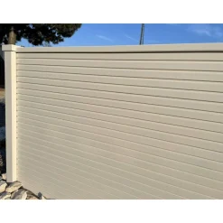 Zaunplatte 'Klassik Linear' betongrau 184 x 3,5 x 26 cm