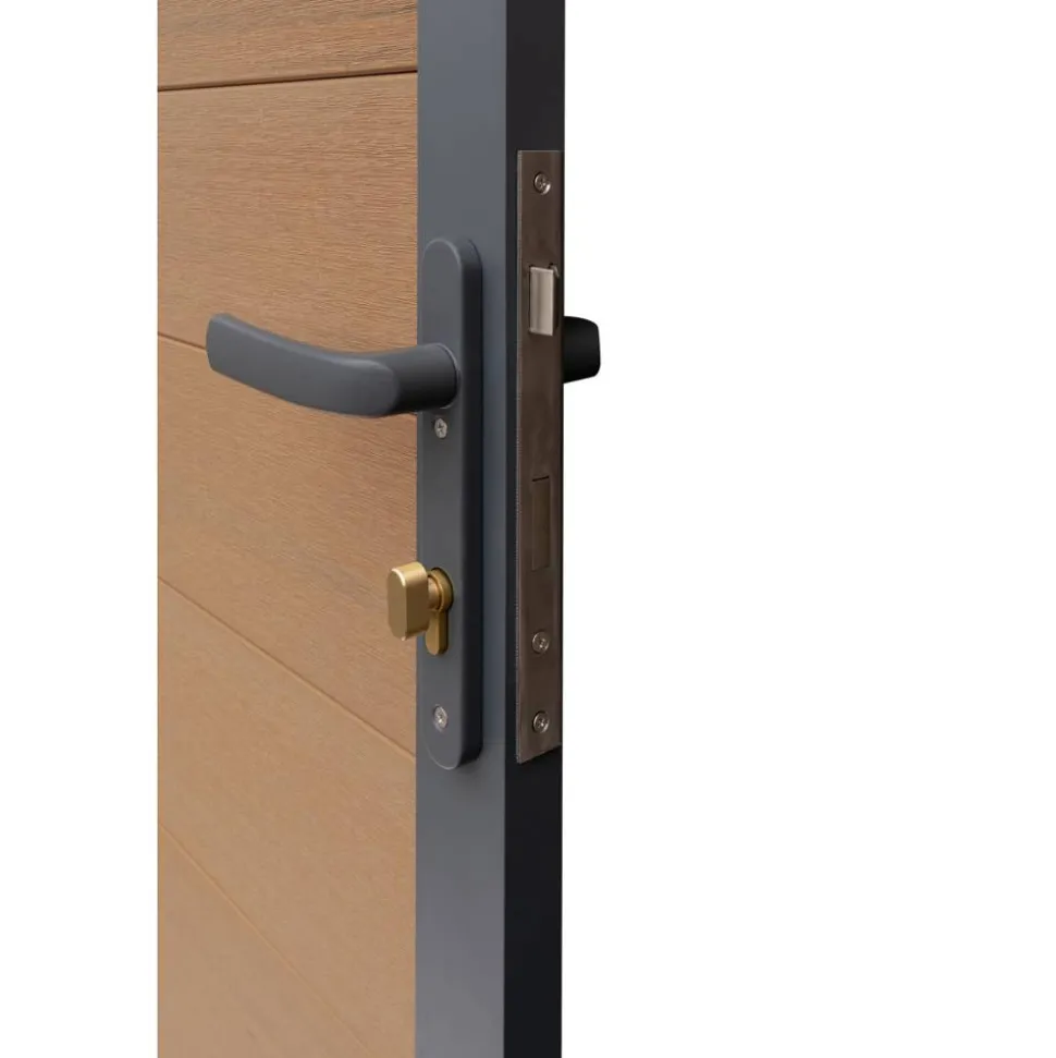 Zaun-Tor 'Tim' WPC sandfarben 103 x 175 x 16 cm