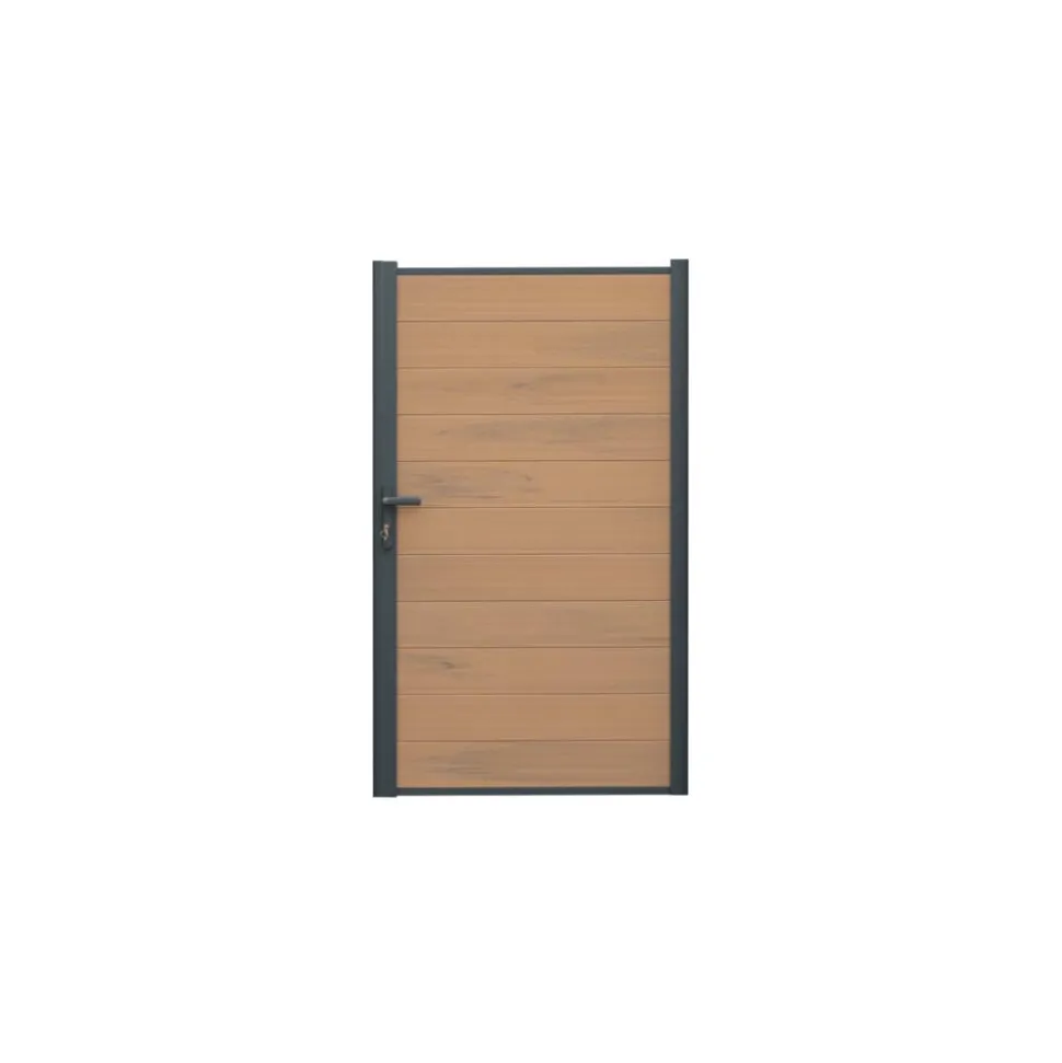 Zaun-Tor 'Tim' WPC sandfarben 103 x 175 x 16 cm