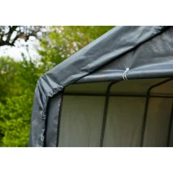 Zeltgarage grau Polyethylen 490 x 370 x 260 cm