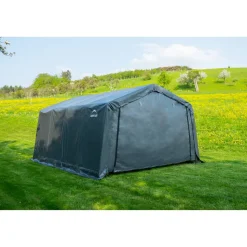 Zeltgarage grau Polyethylen 490 x 370 x 260 cm
