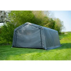 Zeltgarage grau Polyethylen 490 x 370 x 260 cm