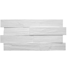 Zierdekor 'Wood' EPS weiß 50 x 23,5 x 0,1 cm