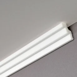Zierprofil 'A30' Stufenoptik weiß 100 x 2 x 3 cm
