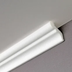 Zierprofil 'Stella' strukturiert weiß 200 x 3,5 x 3,2 cm 2 Stück