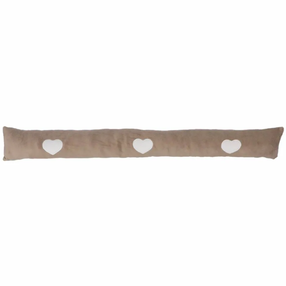 Zugluftstopper 'Herz' taupe 11 x 90 cm