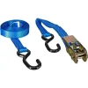 Zurrgurt blau 2,5 x 500 cm mit Haken PVC-ummantelt